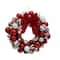21" Red & White Shatterproof Ornament Wreath with Bow by Ashland®